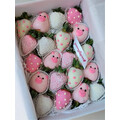 20pcs PINK PIGGY Chocolate Strawberries Gift Box